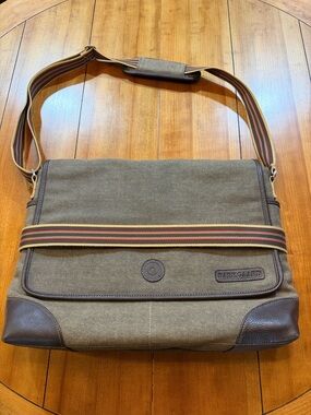 Messenger Bag with Striped Strap
